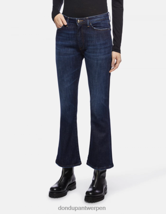 kleding DONDUP Mandy super skinny bootcut jeans van stretchdenim blauw vrouwen 4X00H85