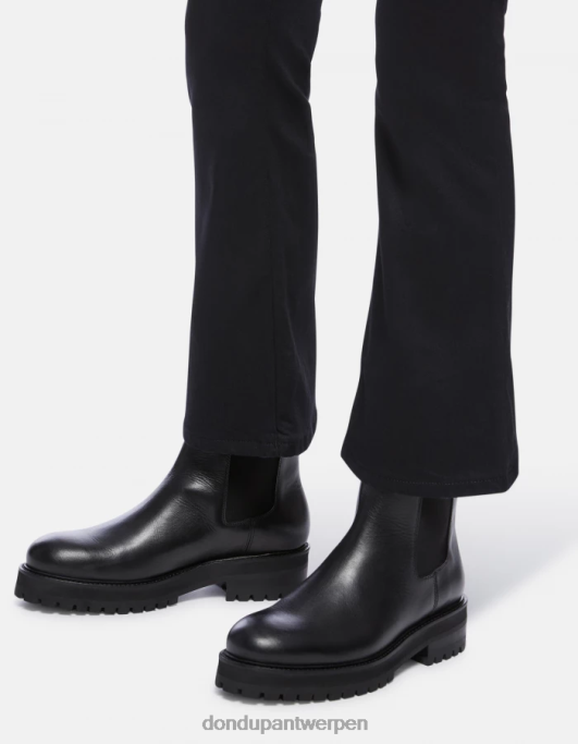 kleding DONDUP Mandy super skinny bootcut jeans van stretchdenim zwart vrouwen 4X00H79