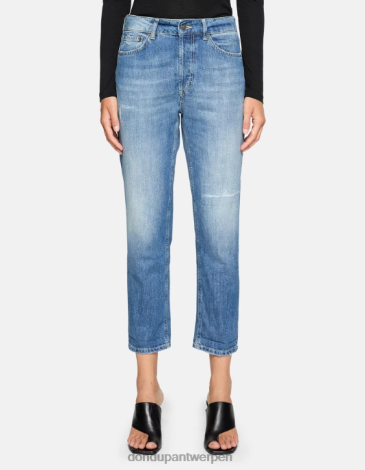 kleding DONDUP koons loose-fit stijve denimjeans blauw vrouwen 4X00H93