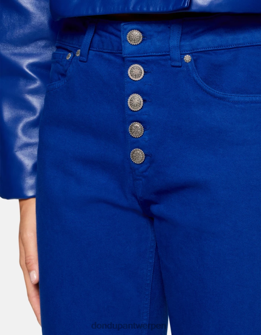 kleding DONDUP koons losvallende stretch bull-denimjeans koningsblauw vrouwen 4X00H34