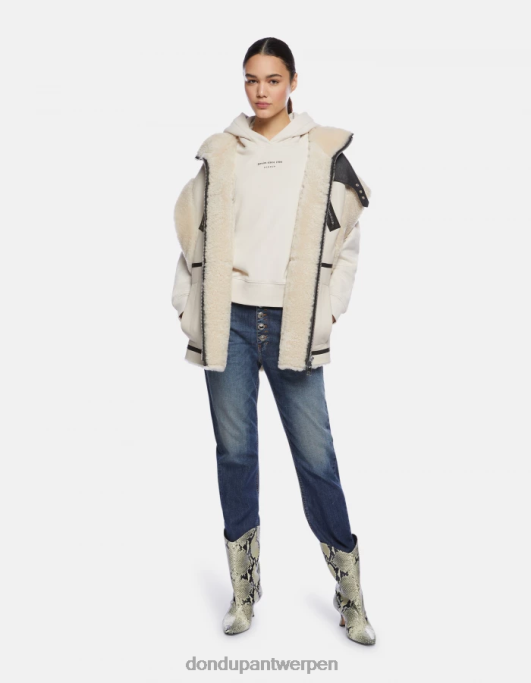 kleding DONDUP koons losvallende stretchdenimjeans blauw vrouwen 4X00H109