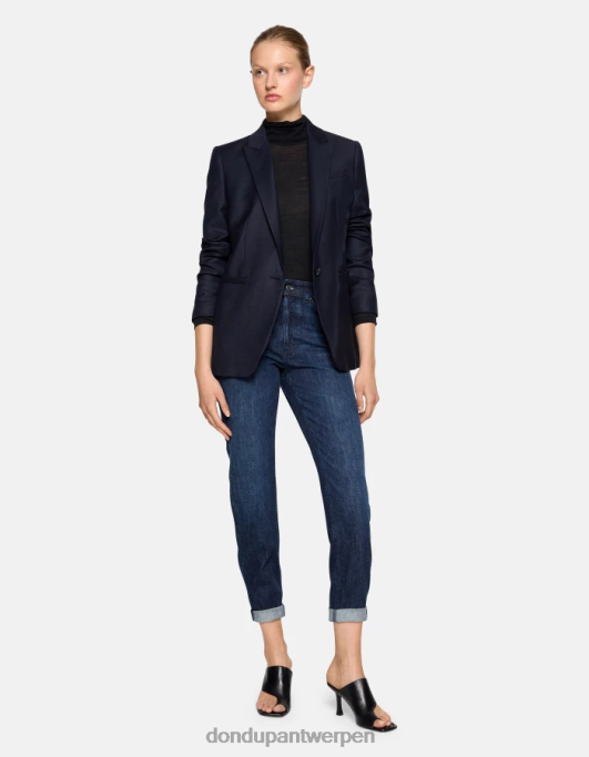 kleding DONDUP koons losvallende stretchdenimjeans blauw vrouwen 4X00H6