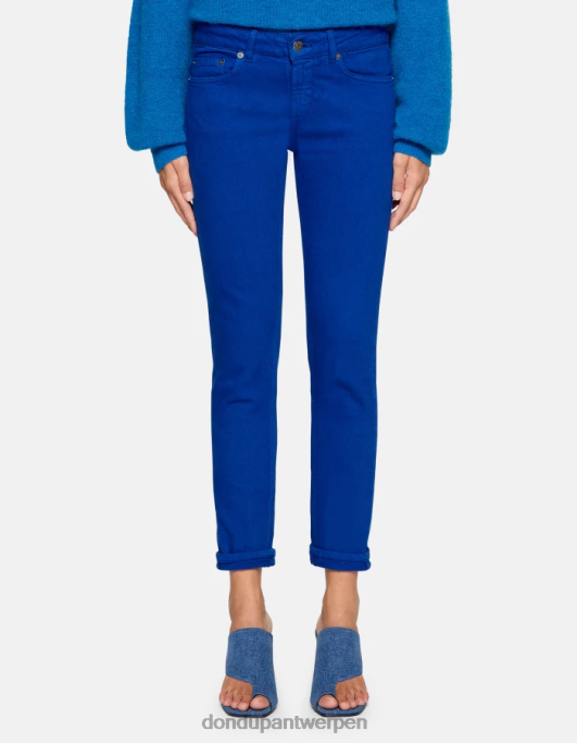 kleding DONDUP Monroe skinny-fit jeans van stretch bull-denim koningsblauw vrouwen 4X00H25