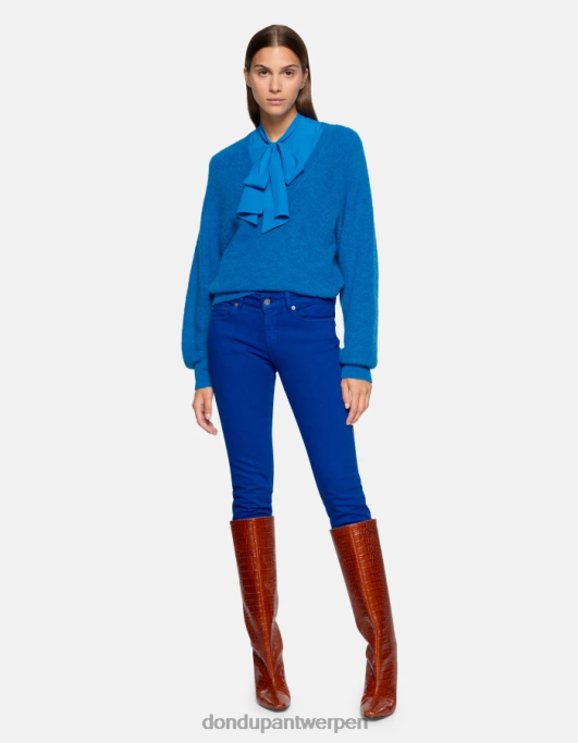 kleding DONDUP Monroe skinny-fit jeans van stretch bull-denim koningsblauw vrouwen 4X00H25