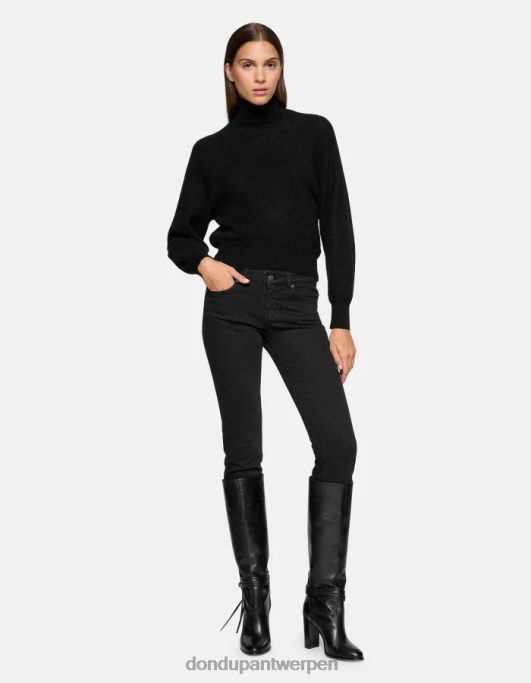 kleding DONDUP Monroe skinny-fit jeans van stretch bull-denim zwart vrouwen 4X00H23