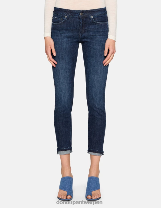 kleding DONDUP Monroe skinny jeans van stretchdenim blauw vrouwen 4X00H66