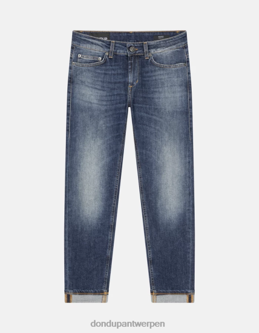 kleding DONDUP Monroe skinny jeans van stretchdenim blauw vrouwen 4X00H77