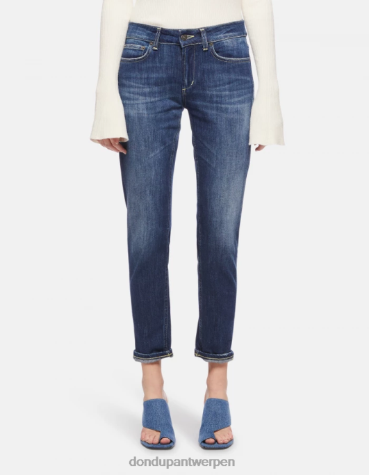 kleding DONDUP Monroe skinny jeans van stretchdenim blauw vrouwen 4X00H88