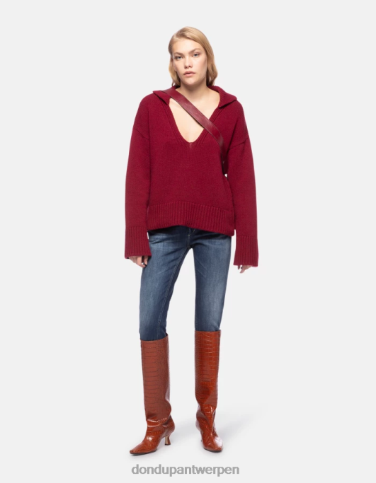 kleding DONDUP Monroe skinny jeans van stretchdenim blauw vrouwen 4X00H88