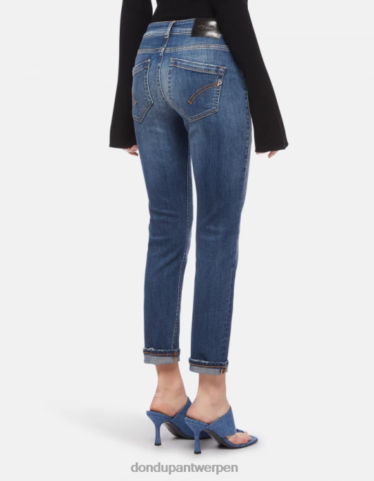 kleding DONDUP Monroe skinny jeans van stretchdenim blauw vrouwen 4X00H95