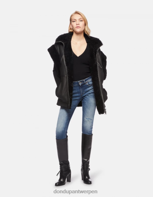 kleding DONDUP Monroe skinny jeans van stretchdenim blauw vrouwen 4X00H95