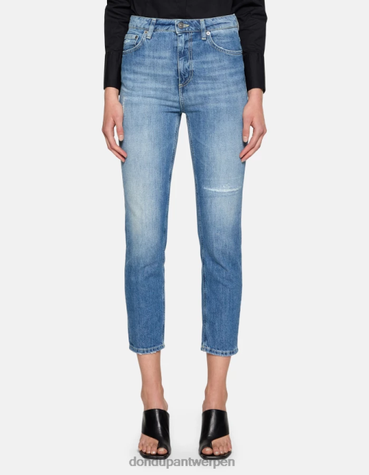 kleding DONDUP Cindy regular-fit stijve denimjeans blauw vrouwen 4X00H20