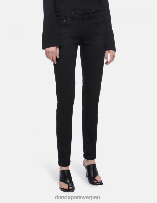 kleding DONDUP Gaia superskinny stretchdenimjeans zwart vrouwen 4X00H83