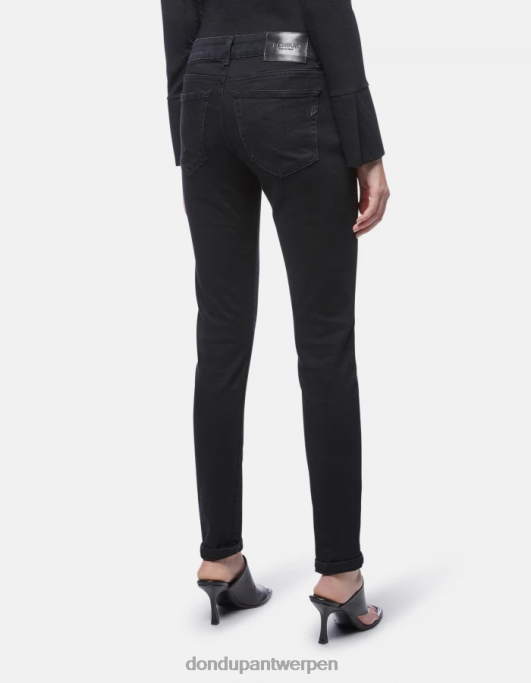 kleding DONDUP Gaia superskinny stretchdenimjeans zwart vrouwen 4X00H83
