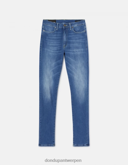 kleding DONDUP Iris superskinny 31-inch jeans van stretchdenim blauw vrouwen 4X00H53