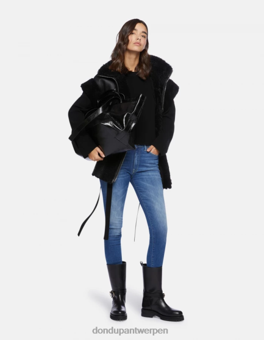 kleding DONDUP Iris superskinny 31-inch jeans van stretchdenim blauw vrouwen 4X00H53