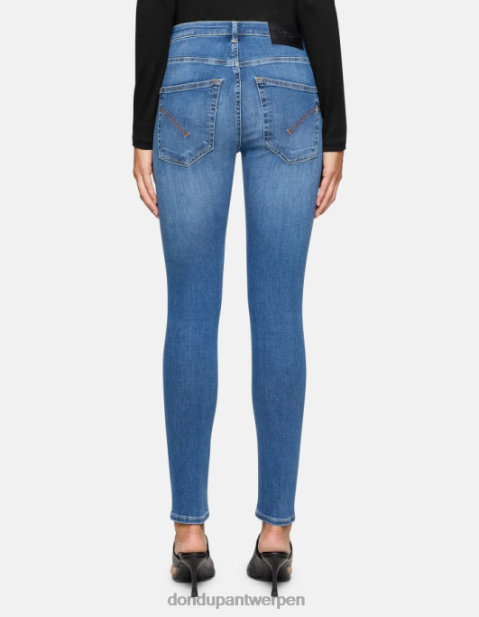 kleding DONDUP Iris superskinny jeans van stretchdenim blauw vrouwen 4X00H38