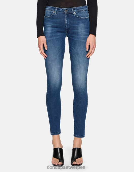 kleding DONDUP Iris superskinny jeans van stretchdenim blauw vrouwen 4X00H68