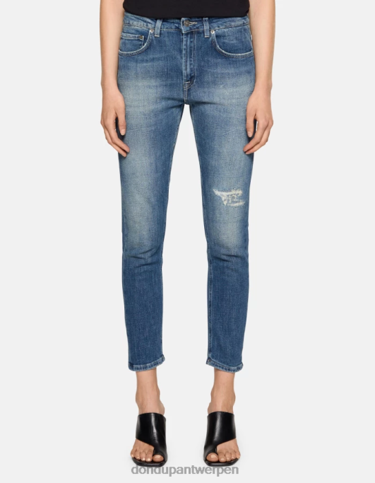 kleding DONDUP Mila carrot-fit stretchdenimjeans blauw vrouwen 4X00H27