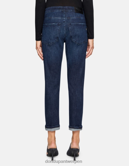 kleding DONDUP Mila carrot-fit stretchdenimjeans blauw vrouwen 4X00H5