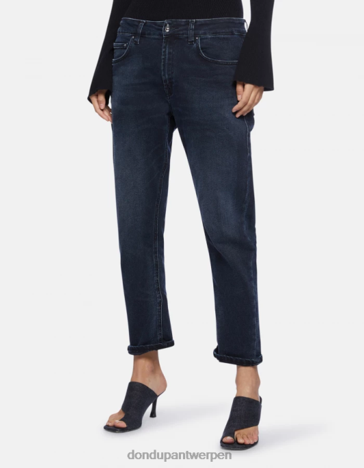 kleding DONDUP Mila carrot-fit stretchdenimjeans blu toeareg vrouwen 4X00H62