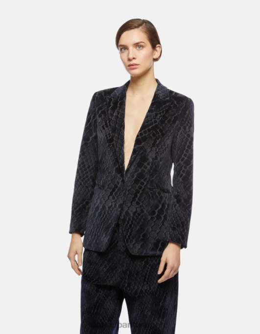 kleding DONDUP Flockdenimblazer met enkele rij knopen blauw vrouwen 4X00H387