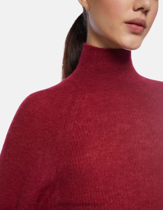 kleding DONDUP Mohair trui met regular-fit en polokraag barbabietola vrouwen 4X00H304