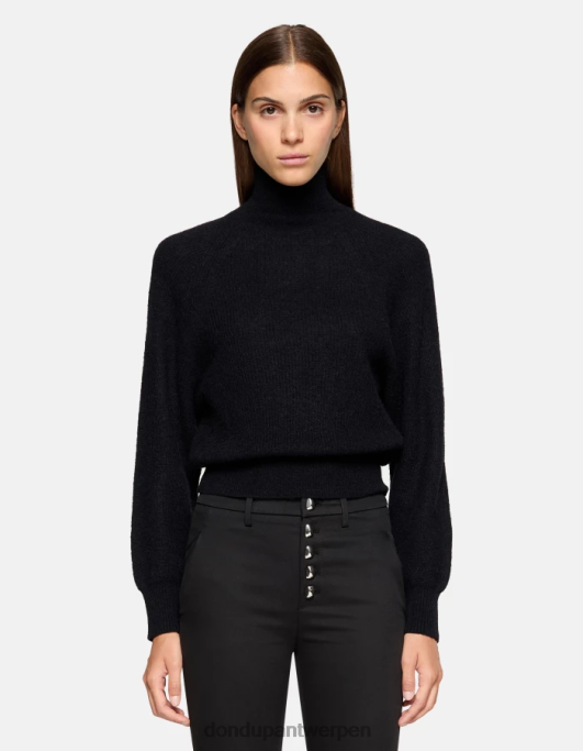 kleding DONDUP Mohair trui met regular-fit en polokraag zwart vrouwen 4X00H303