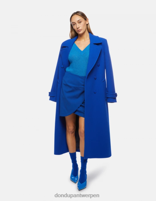 kleding DONDUP Mohair trui met v-hals turkoois vrouwen 4X00H302