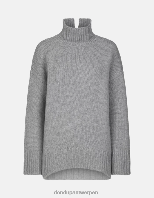 kleding DONDUP Oversized visserstrui met polokraag grijs vrouwen 4X00H308