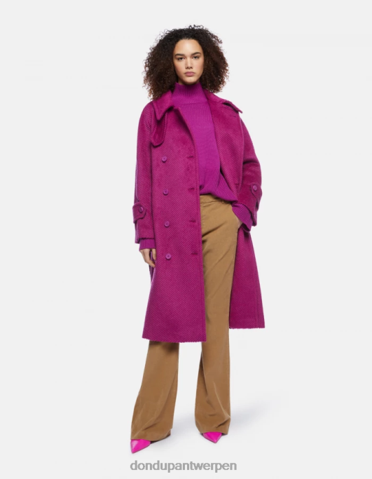 kleding DONDUP Oversized wollen trui met col barbabietola vrouwen 4X00H296