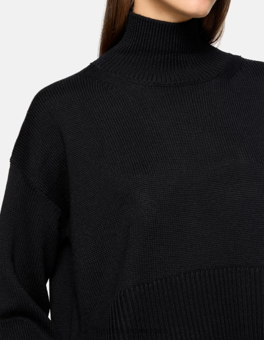 kleding DONDUP Oversized wollen trui met col zwart vrouwen 4X00H295