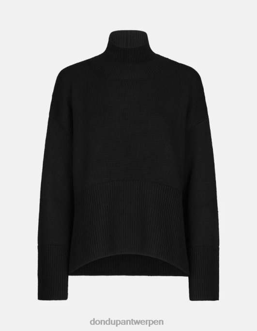 kleding DONDUP Oversized wollen trui met col zwart vrouwen 4X00H295