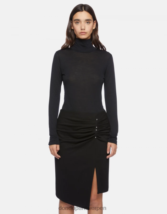 kleding DONDUP Slim-fit wollen trui met polokraag zwart vrouwen 4X00H436