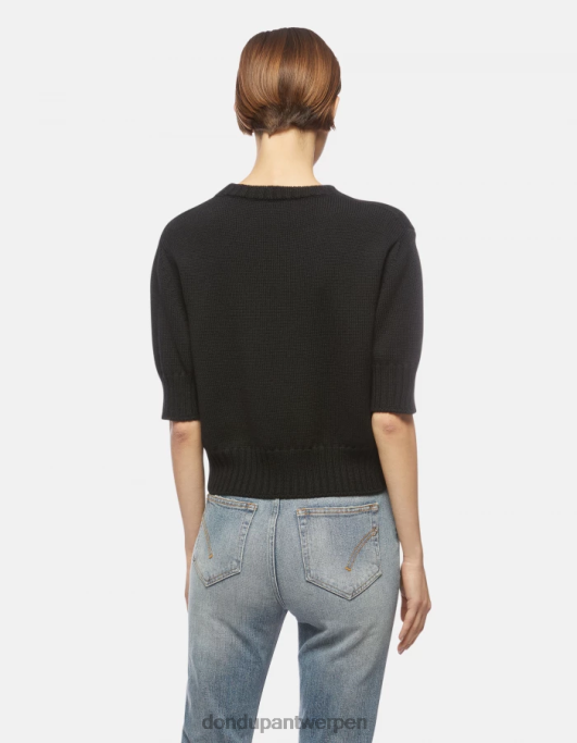 kleding DONDUP Wollen trui met ronde hals zwart vrouwen 4X00H332