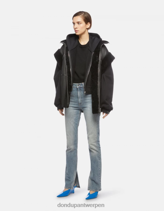 kleding DONDUP Wollen trui met ronde hals zwart vrouwen 4X00H332