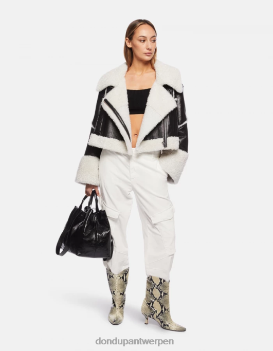 kleding DONDUP croptop van viscose zwart vrouwen 4X00H316