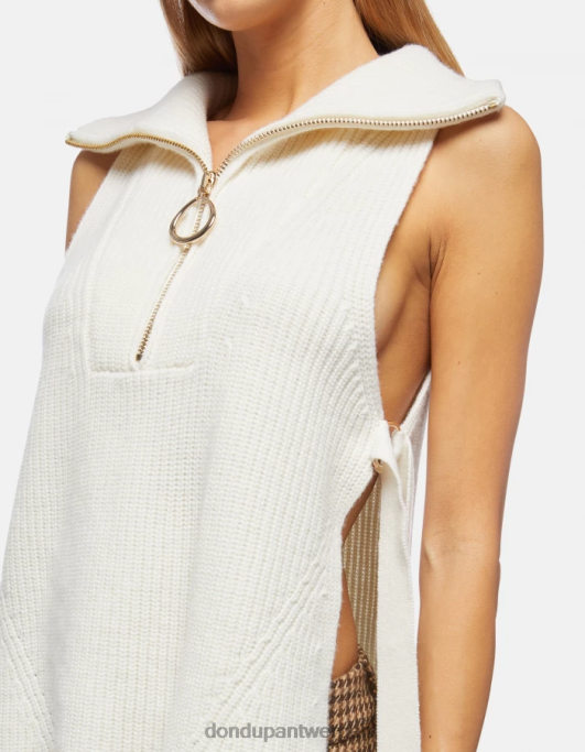 kleding DONDUP regular-fit wollen vest albast vrouwen 4X00H311