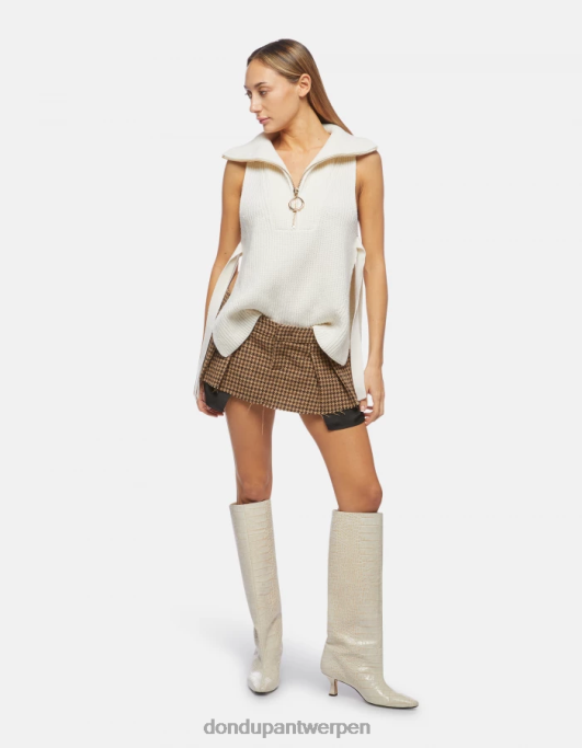 kleding DONDUP regular-fit wollen vest albast vrouwen 4X00H311