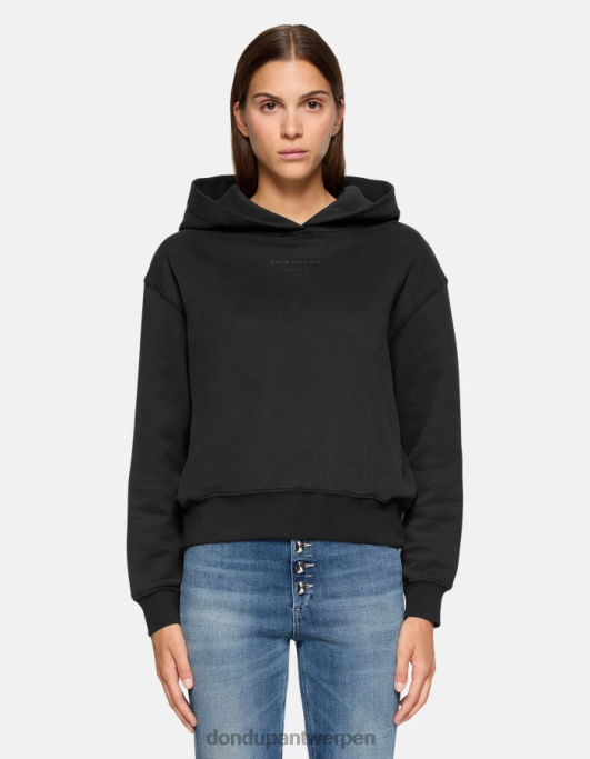 kleding DONDUP Regular-fit hoodie zwart vrouwen 4X00H424