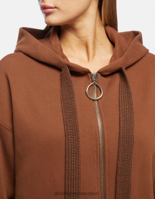 kleding DONDUP oversized capuchon cioccolato vrouwen 4X00H446