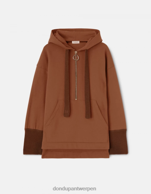 kleding DONDUP oversized capuchon cioccolato vrouwen 4X00H446