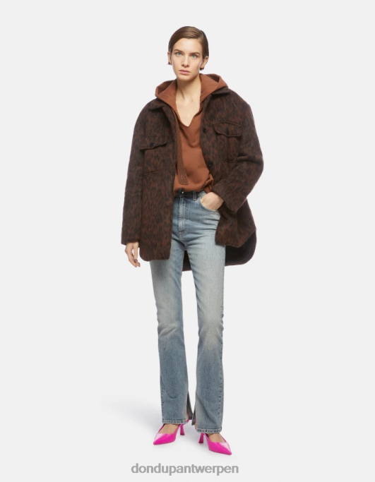 kleding DONDUP oversized capuchon cioccolato vrouwen 4X00H452