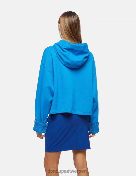 kleding DONDUP oversized capuchon turkoois vrouwen 4X00H453