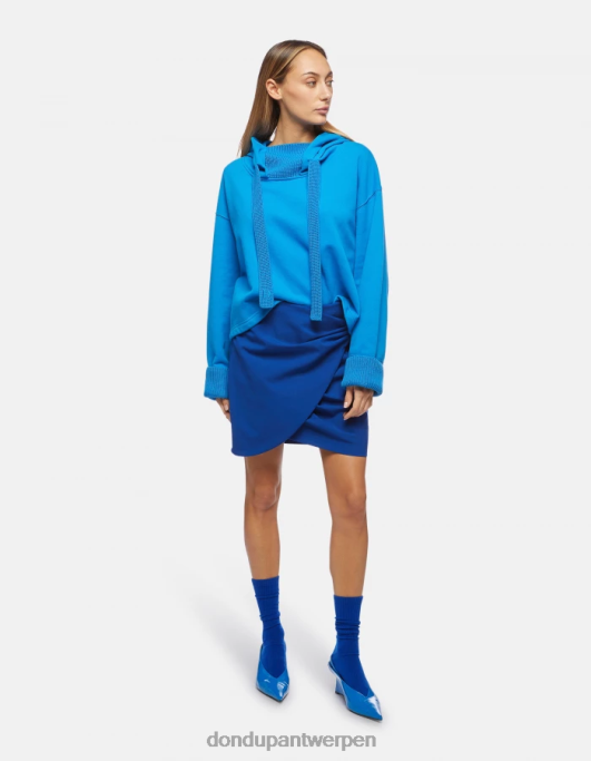 kleding DONDUP oversized capuchon turkoois vrouwen 4X00H453