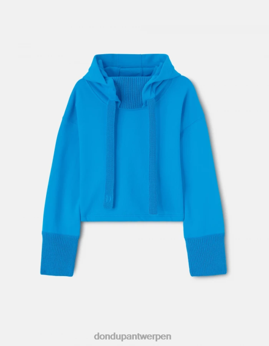 kleding DONDUP oversized capuchon turkoois vrouwen 4X00H453