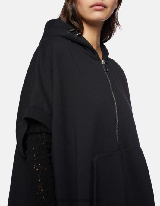 kleding DONDUP oversized capuchon zwart vrouwen 4X00H442
