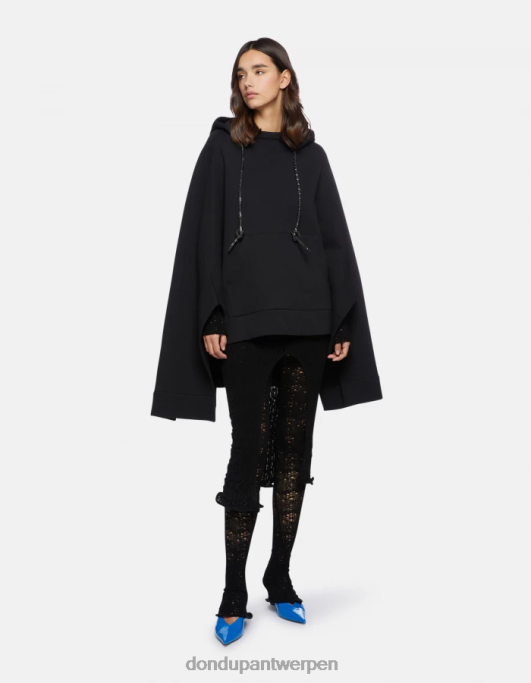 kleding DONDUP oversized capuchon zwart vrouwen 4X00H443