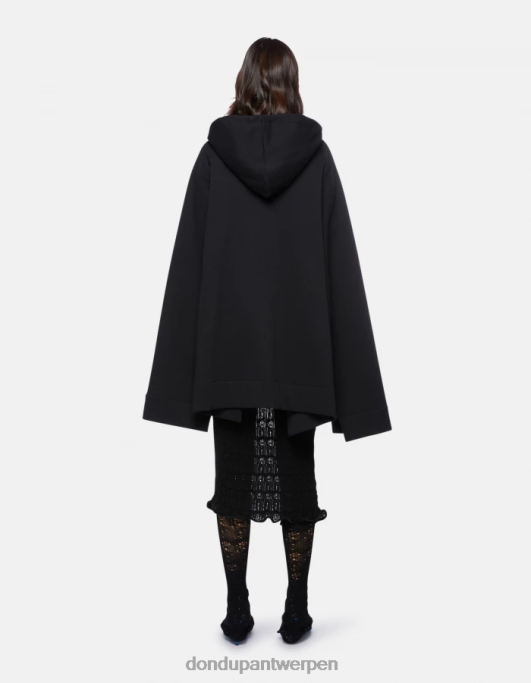 kleding DONDUP oversized capuchon zwart vrouwen 4X00H443