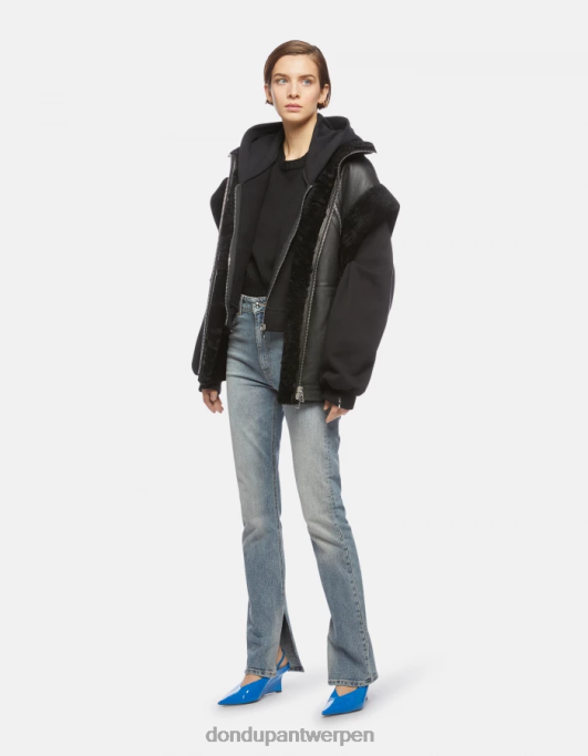 kleding DONDUP oversized capuchon zwart vrouwen 4X00H445